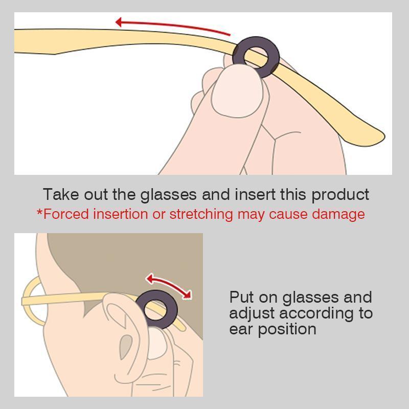 Silicone Eyeglasses Temple Tips Sleeve Retainer