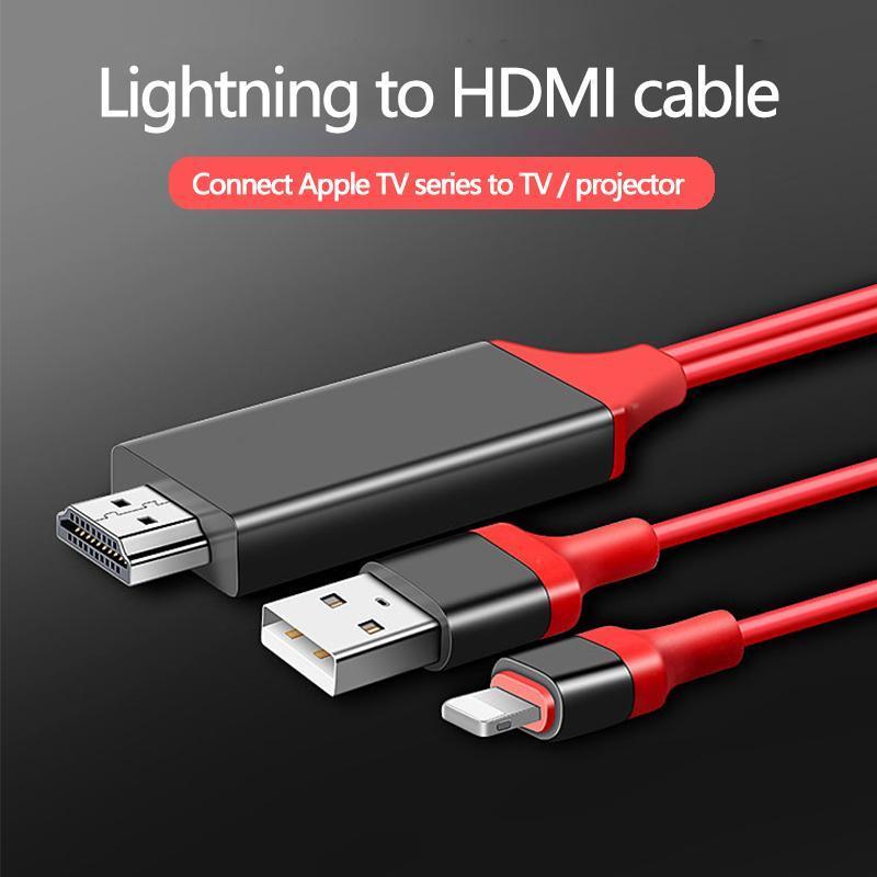 3-in-1 HDMI mobile phone cable—Compatible with all Android / Apple / Windows devices