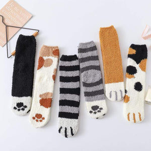 Winter Cat Claws Cute Thick Warm Sleep Floor Socks