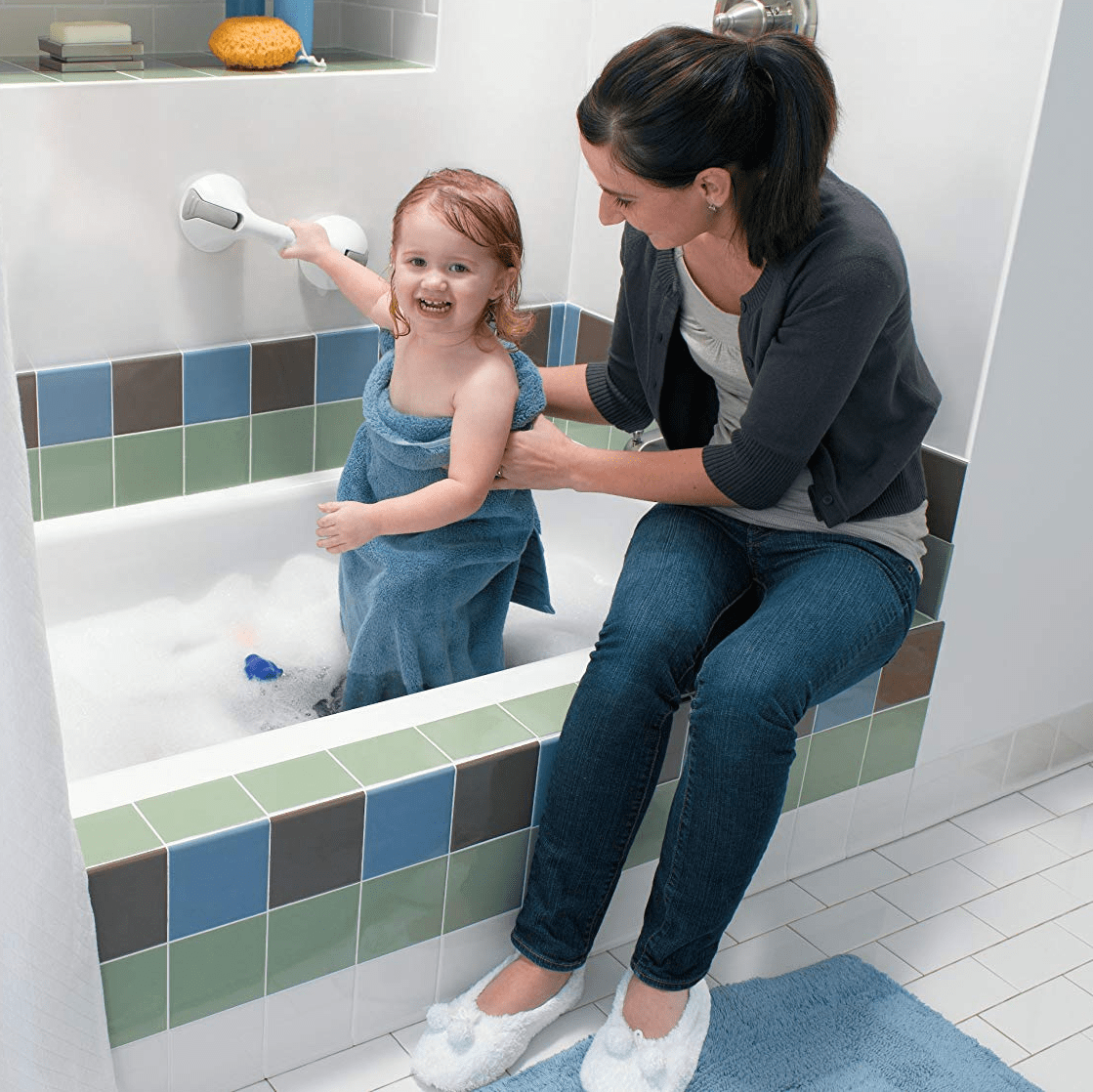 Bathroom Anti Slip Safety Rail Grey Bathroom Accessories Sets