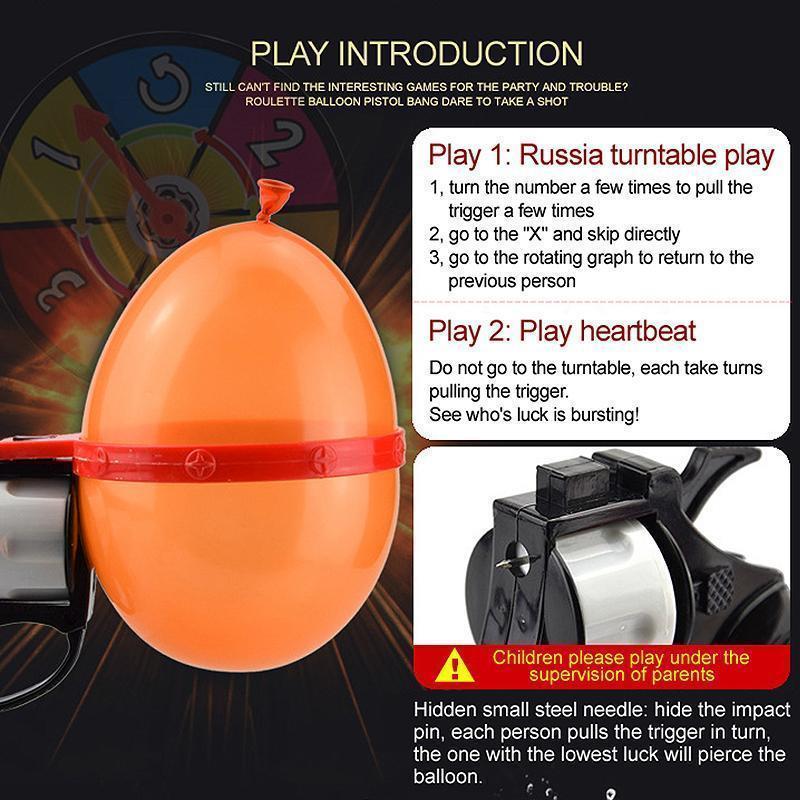 Russian Roulette Model Balloon Gun Inflator Party Creative Adult Tricky Funny -Ballons Wholesale Supplier- Cool Fashion Gift - Camera - Jake Paul - Fashion