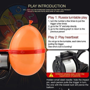 Russian Roulette Model Balloon Gun Inflator Party Creative Adult Tricky Funny -Ballons Wholesale Supplier- Cool Fashion Gift - Camera - Jake Paul - Fashion