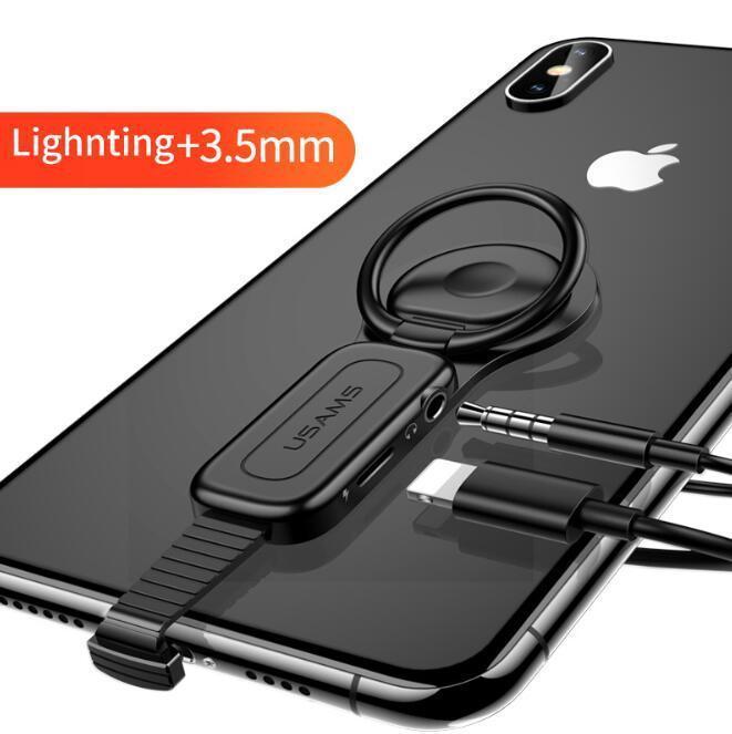 【Hot Sale Now】- Dual Lightning Ring Holder Adapter for iPhone-Fast Charge